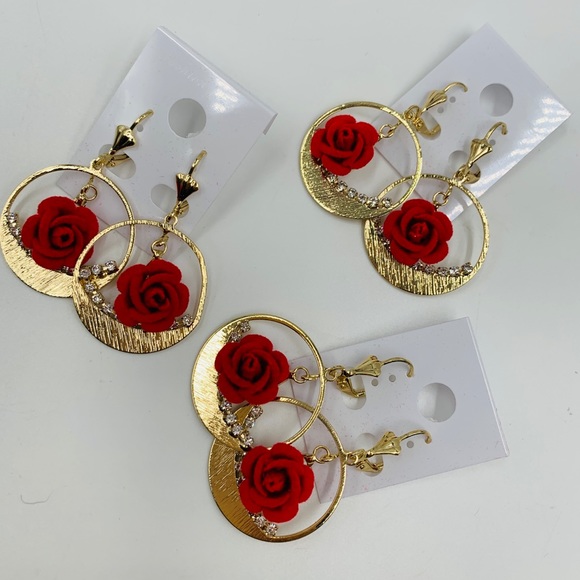 Earrings gold plated $12 dollars each pair - Picture 2 of 2